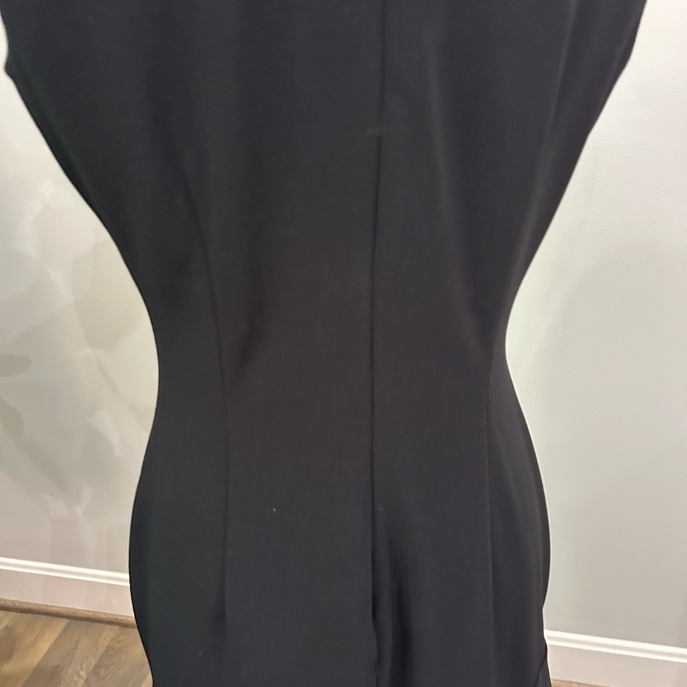 Calvin Klein Black Sleeveless V-Neck Midi Dress - Picture 6 of 8